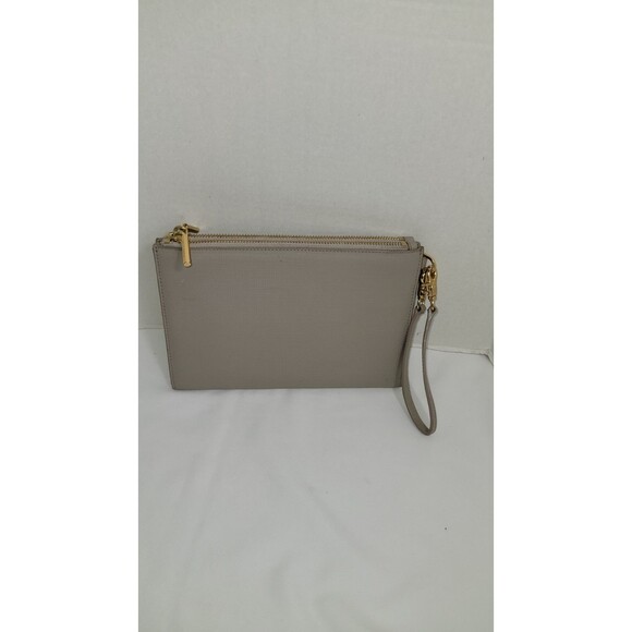 Dagne Dover Essentials Canvas Pale Gray Clutch Wallet Missing Crossbody Strap - Picture 2 of 7
